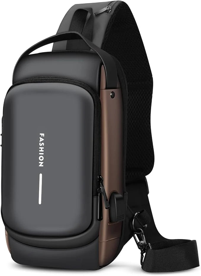 Bolso Anti Robo De Cuero Con Usb